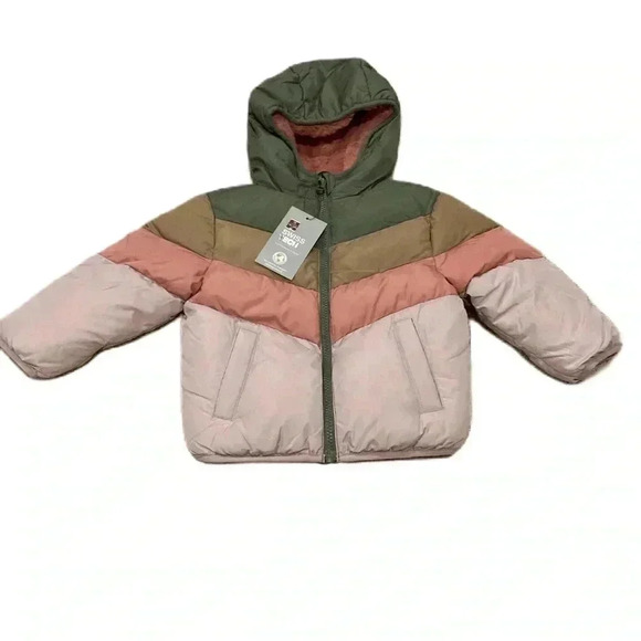 Swiss Tech Other - NWT Swiss Tech Girl’s Winter Puffer Jacket Sz. 18 months mitten sleeves New